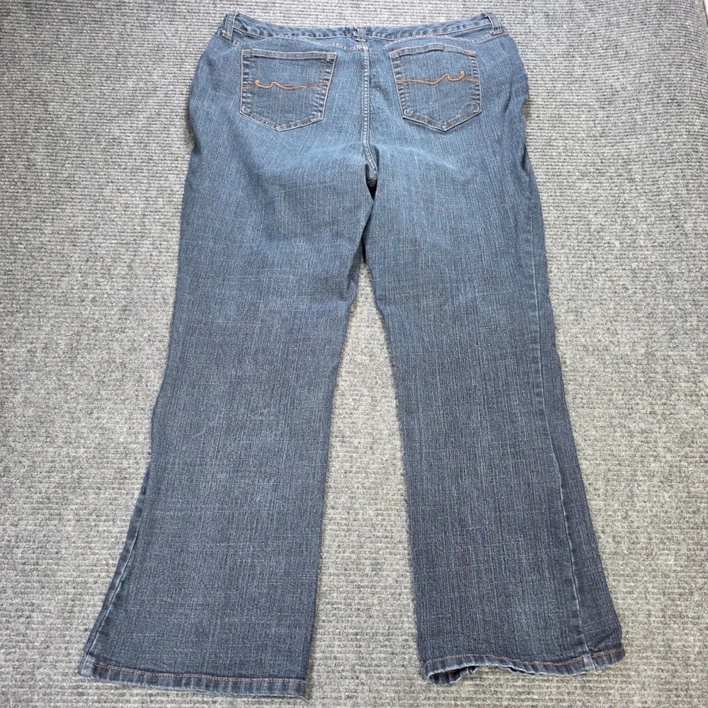 St. John's Bay‎ Bootcut Jeans Women's Size 20W Dark Wash Blue Stretch High Rise